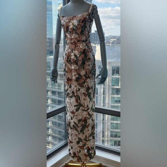 🆕 BRONX & BANCO 🧿 NWOT Dahlia Floral Embroidered Gown - Sz XS / US 2 - Picture 11 of 16